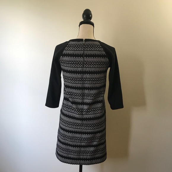 Loft - Black & White Patterned Dress - Picture 3 of 5